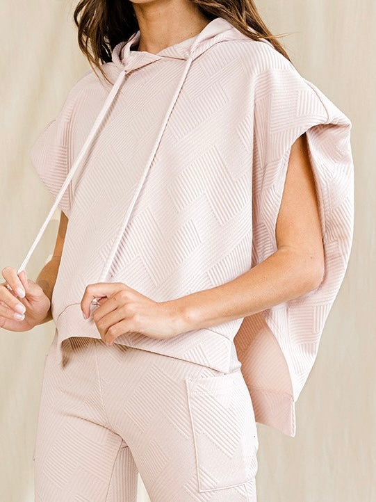 Blush Short Sleeve Hoodie