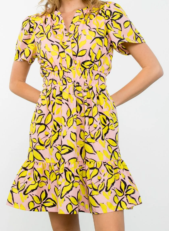 Lila Print Dress